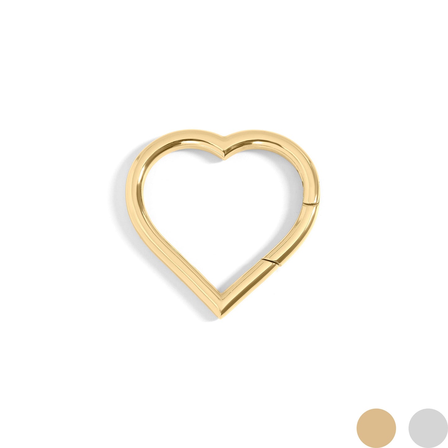 18K Gold PVD Stainless Steel Medium Heart Carabiner / ENC0040