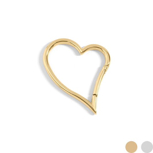 18K Gold PVD Stainless Steel Large Heart Carabiner / ENC0041