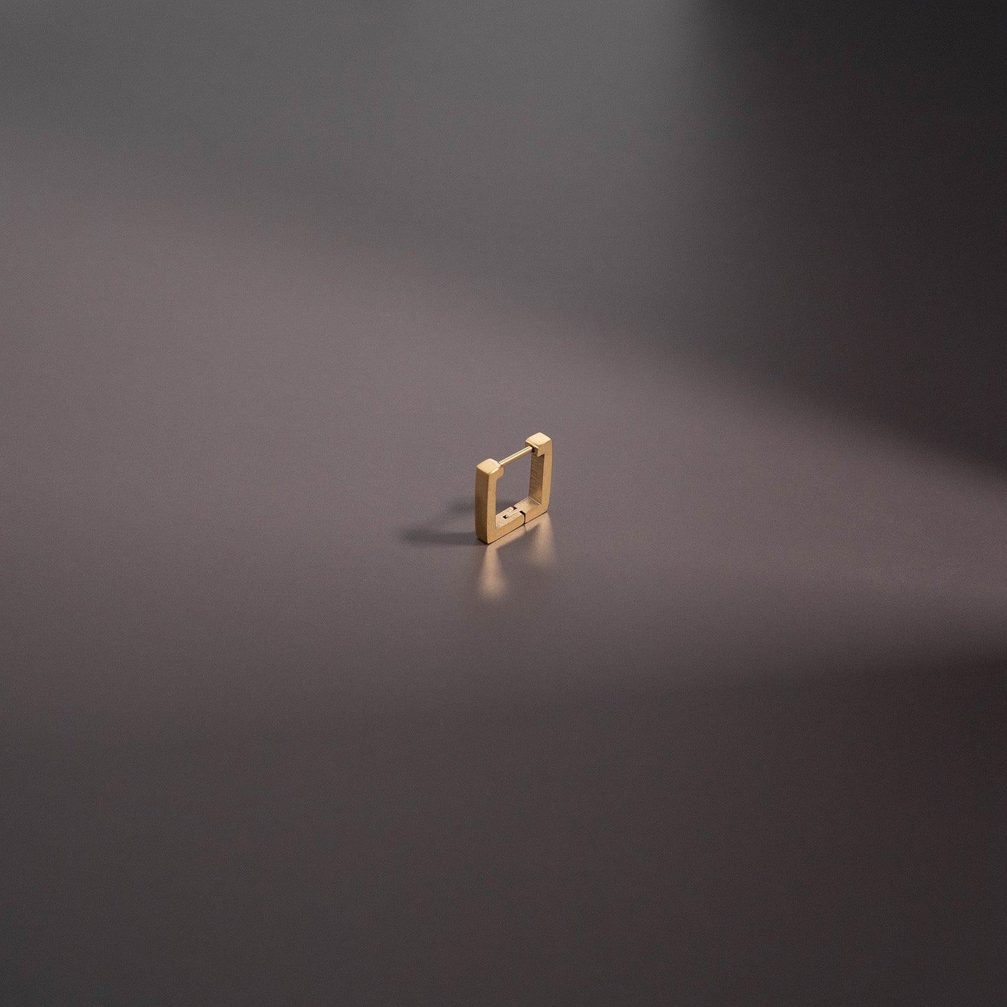 18K Gold PVD Stainless Steel Square Huggie Earrings / ERJ0011