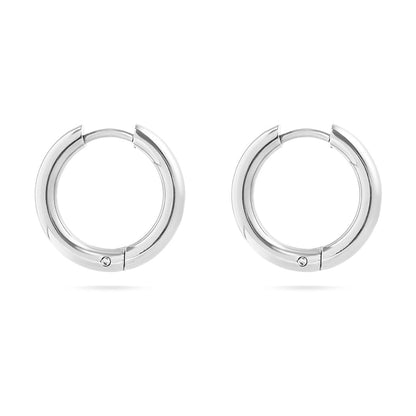 18K Gold PVD Stainless Steel Circle Huggie Hoop Earrings / ERJ0024