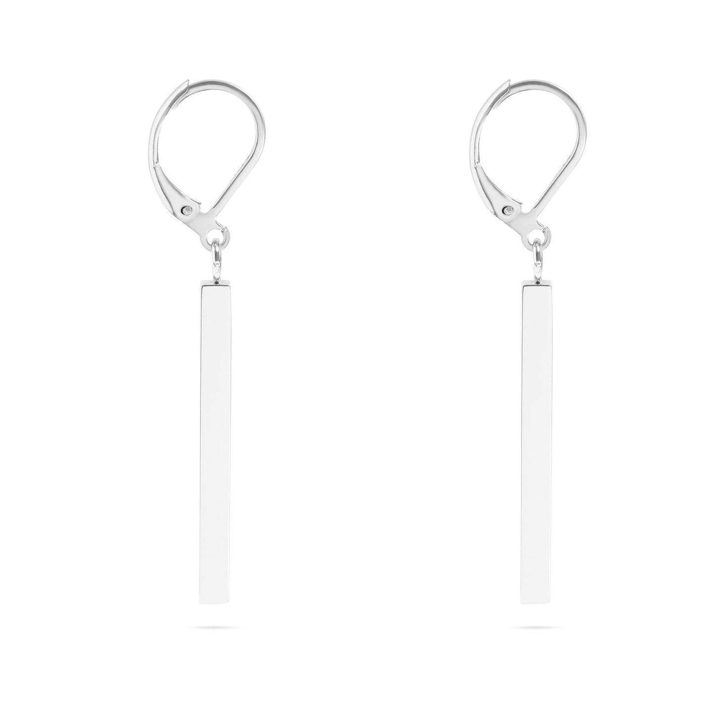 18K Gold PVD Stainless Steel Dangle Vertical Drop Bar Earrings / ERJ0061