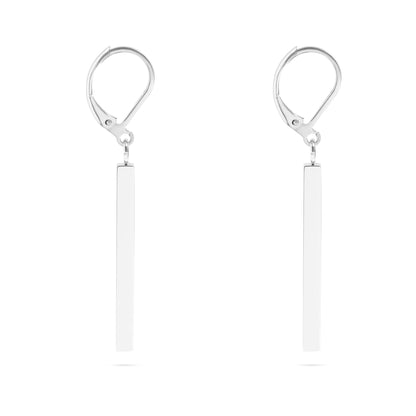 18K Gold PVD Stainless Steel Dangle Vertical Drop Bar Earrings / ERJ0061