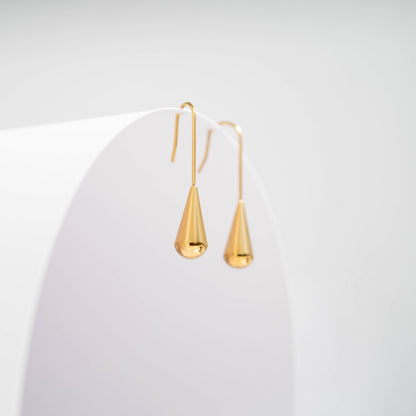18K Gold PVD Stainless Steel Drop Earrings / ERJ0064