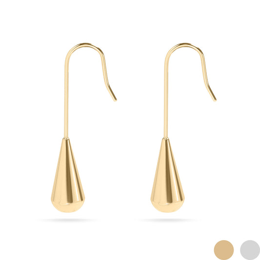 18K Gold PVD Stainless Steel Drop Earrings / ERJ0064