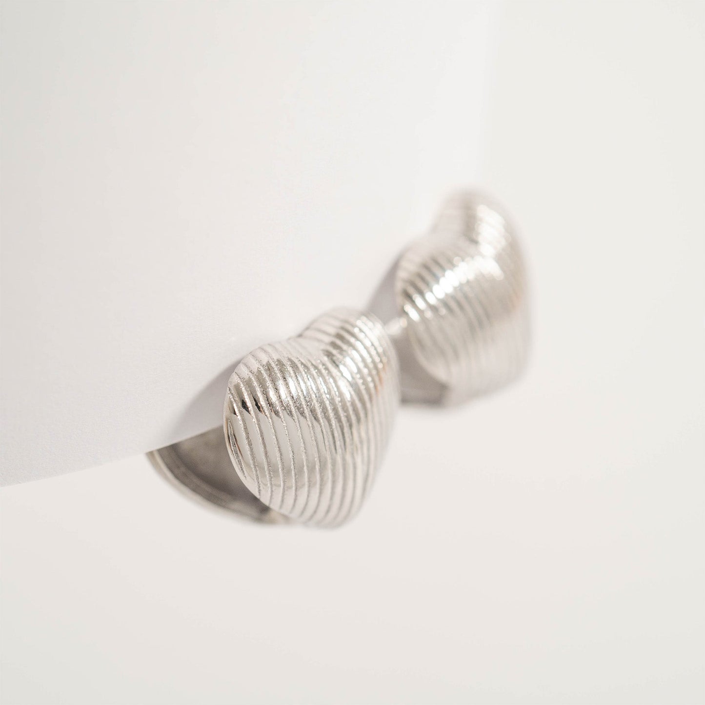 18K Gold PVD Stainless Steel Heart Huggie Earrings / ERJ0065