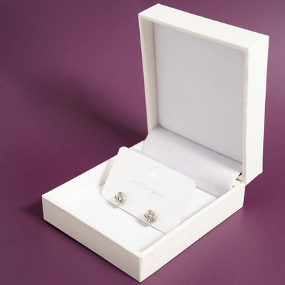 18K Gold PVD Stainless Steel Knot Stud Earrings / ERJ0077