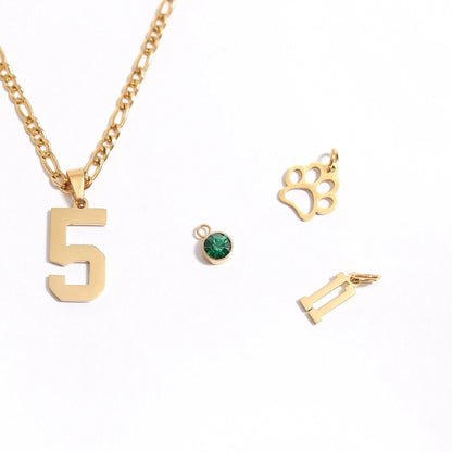 18K Gold PVD Stainless Steel Paw Print Charm / PDL0141