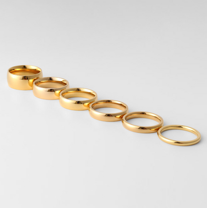 18K Gold PVD Stainless Steel Blank Ring / CFR0264