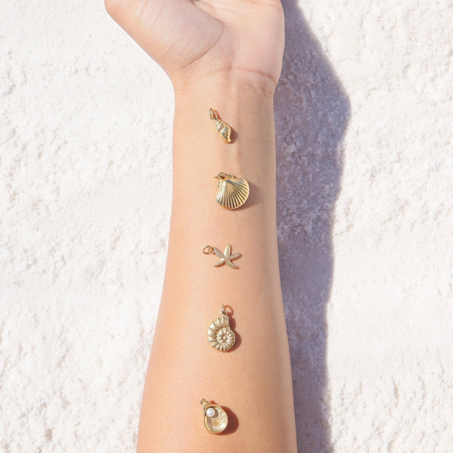 18K Gold PVD Stainless Steel Starfish Charm / PDL0185