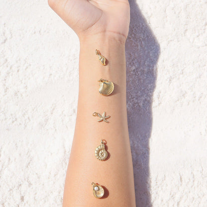 18K Gold PVD Stainless Steel Starfish Charm / PDL0185