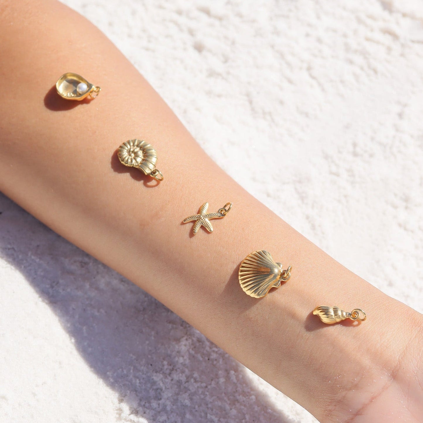 18K Gold PVD Stainless Steel Starfish Charm / PDL0185