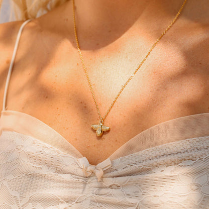 18K Gold PVD Stainless Steel Bee Charm / PDL0102