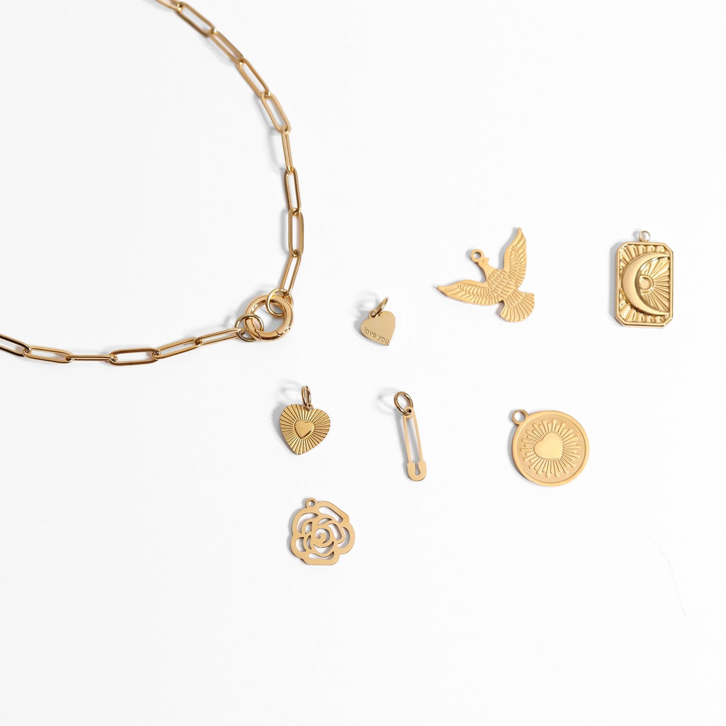 18K Gold PVD Stainless Steel Eagle Charm / PDL0001