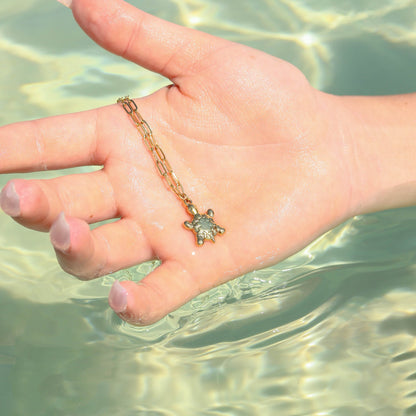 18K Gold PVD Stainless Steel Sea Turtle Charm / PDL0101