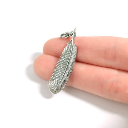 Feather Charm Stainless Steel Pendant / PDL2014