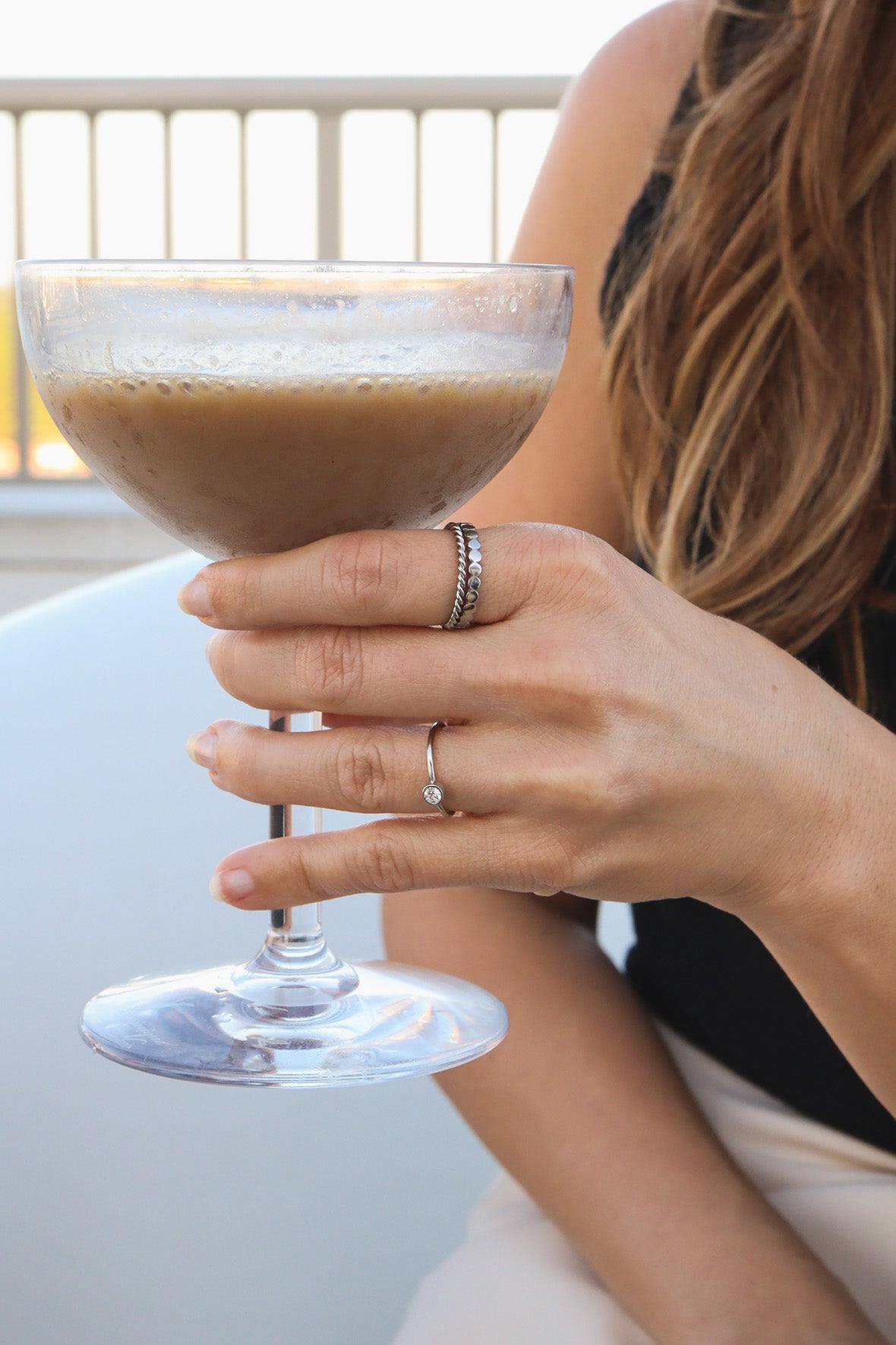 18K Gold PVD Stainless Steel Flat Circle Stacking Ring / CSR0009