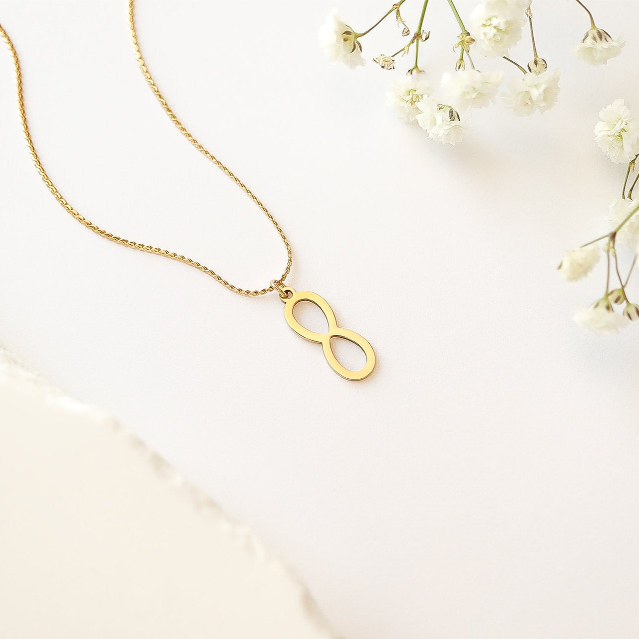 18K Gold PVD Stainless Steel Infinity Charm / PDL0008