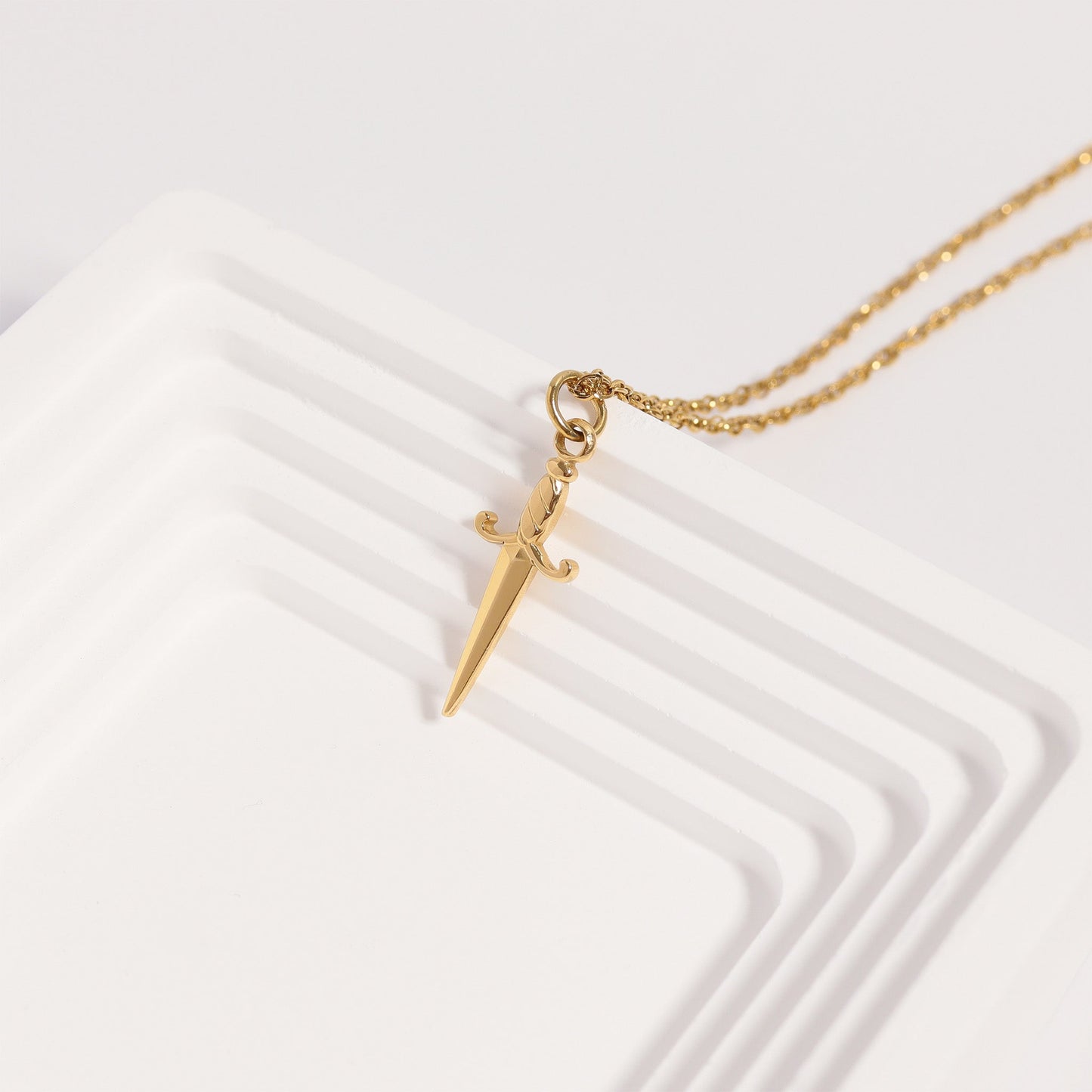 18K Gold PVD Stainless Steel Dagger Charm / PDL0199