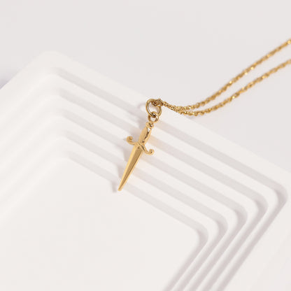 18K Gold PVD Stainless Steel Dagger Charm / PDL0199