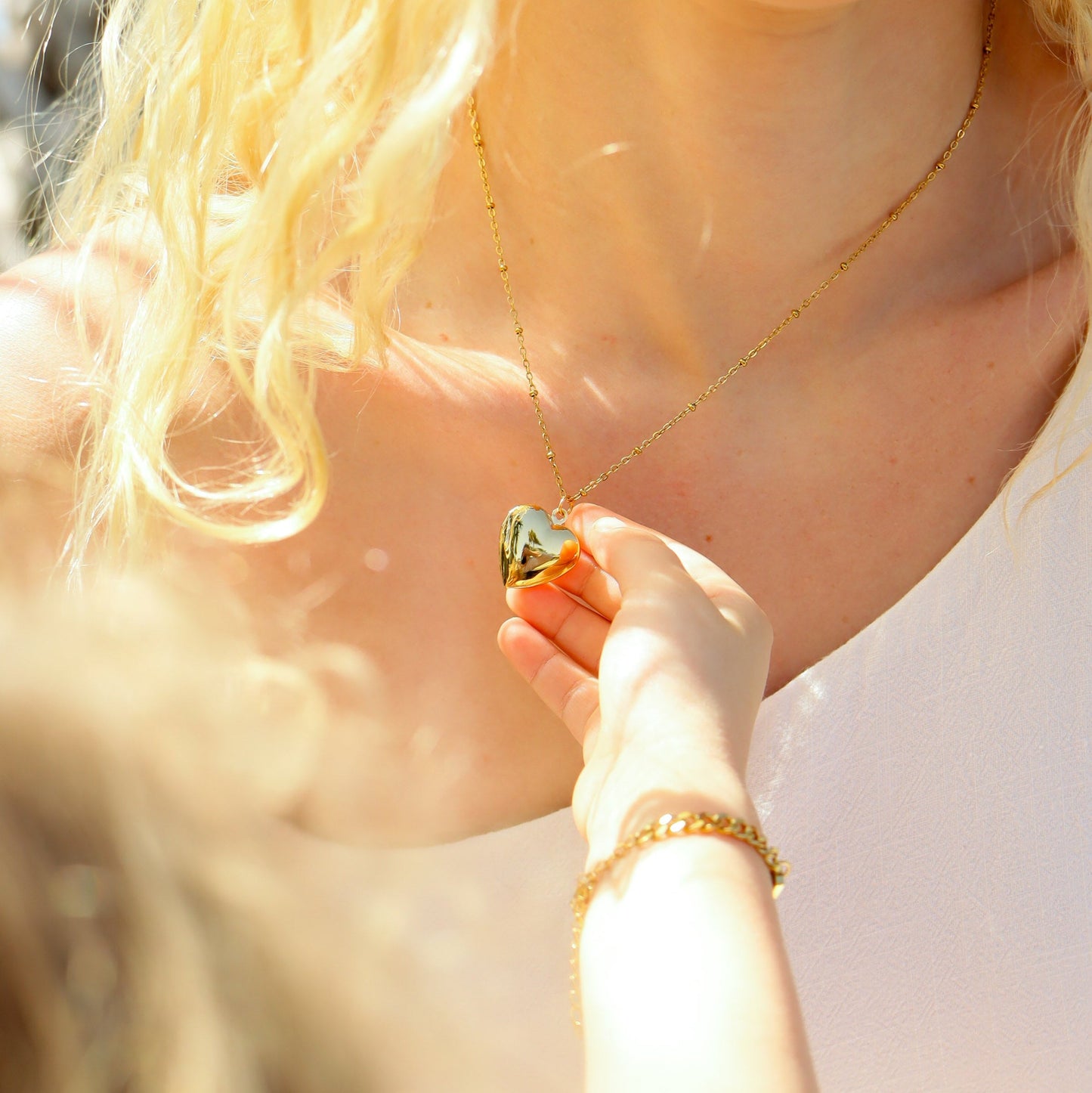 18K Gold PVD Stainless Steel Heart Locket / PDL0239