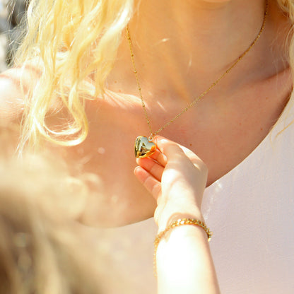 18K Gold PVD Stainless Steel Heart Locket / PDL0239