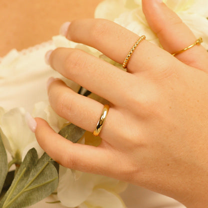 18K Gold PVD Stainless Steel Blank Ring / CFR0264