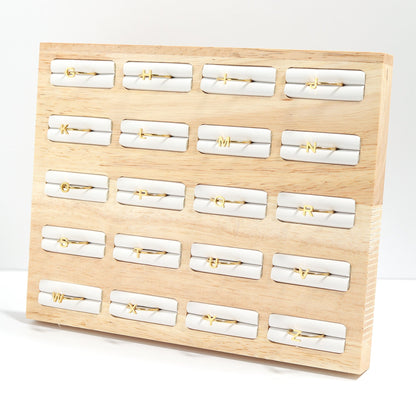 18K Gold PVD Stainless Steel Initial Stacking Rings N-Z / ZRJ9021