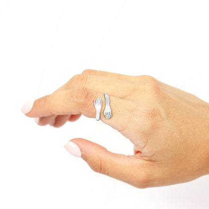 18K Gold PVD Stainless Steel Hug Ring / KSS0002