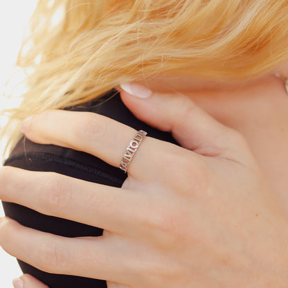 18K Gold PVD Stainless Steel Amour Stacking Ring / KSS0009