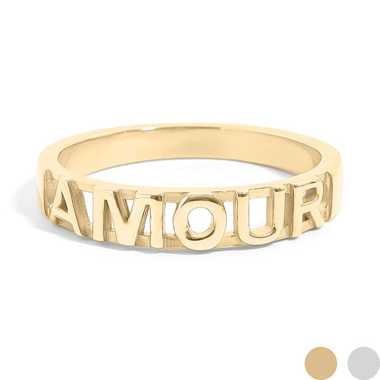 18K Gold PVD Stainless Steel Amour Stacking Ring / KSS0009