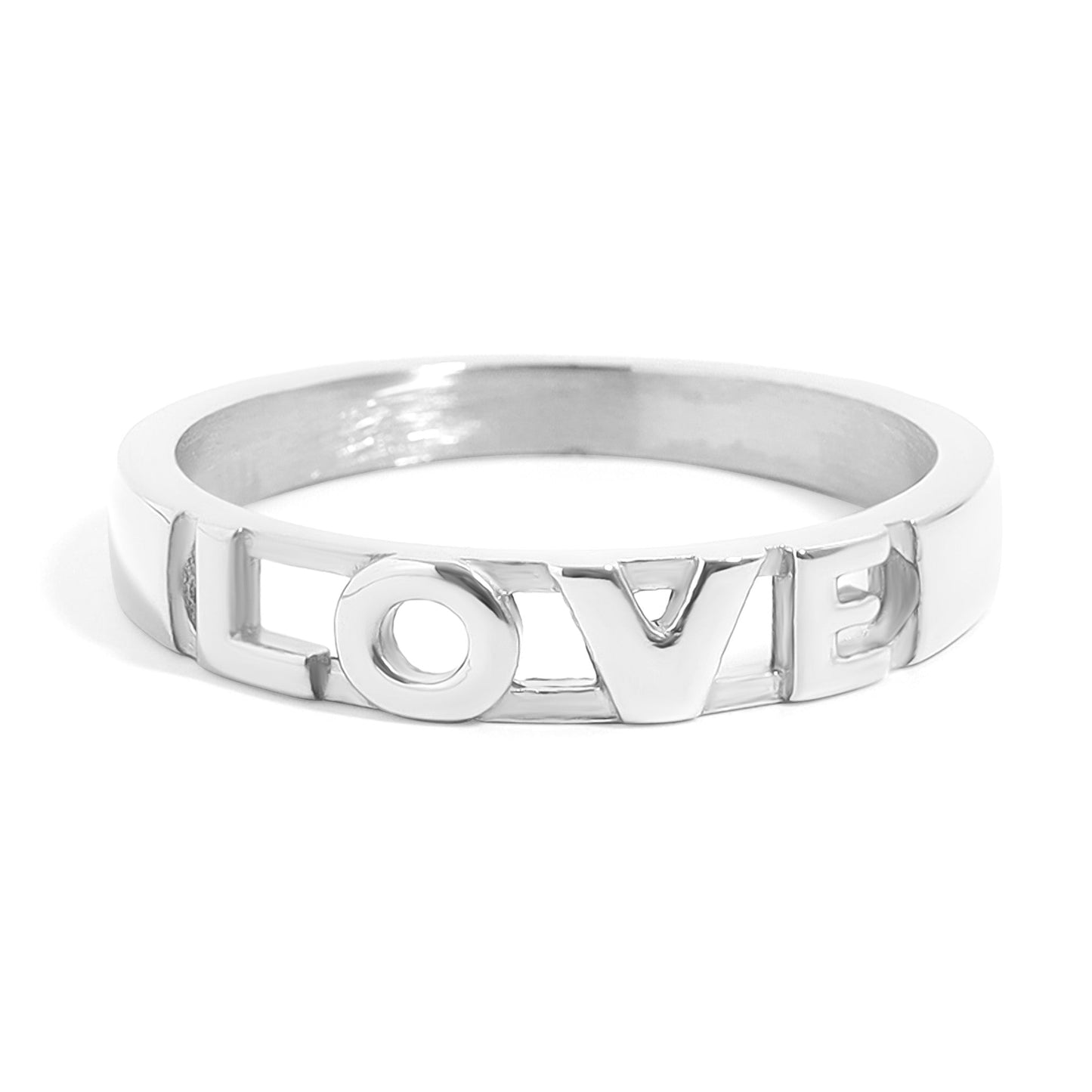 18K Gold PVD Stainless Steel Love Stacking Ring / KSS0010