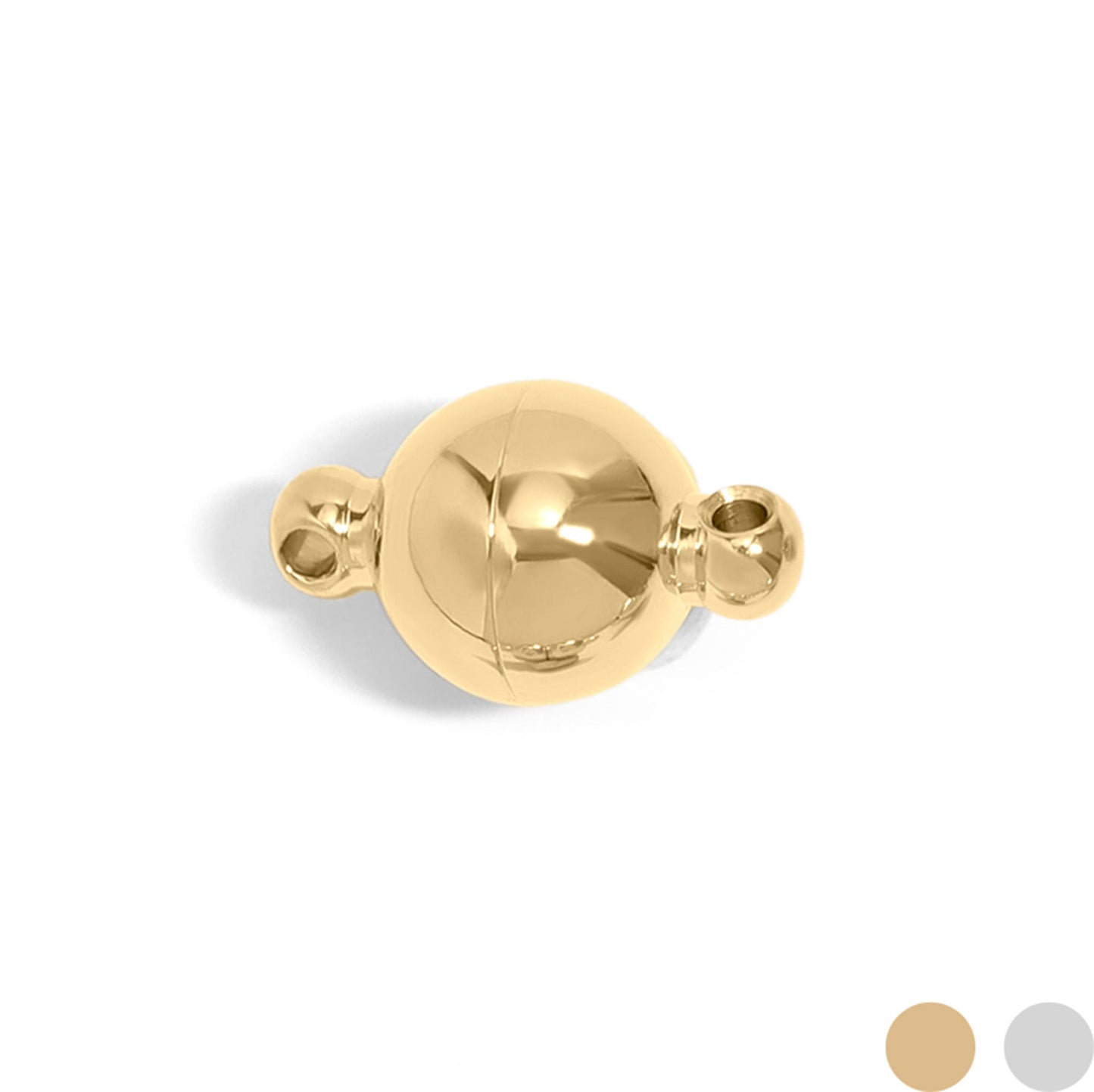 18K Gold PVD Stainless Steel Round Magnetic Clasp / SBB0329
