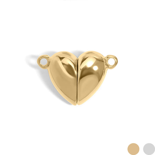18K Gold PVD Stainless Steel Heart Magnetic Clasp / SBB0328
