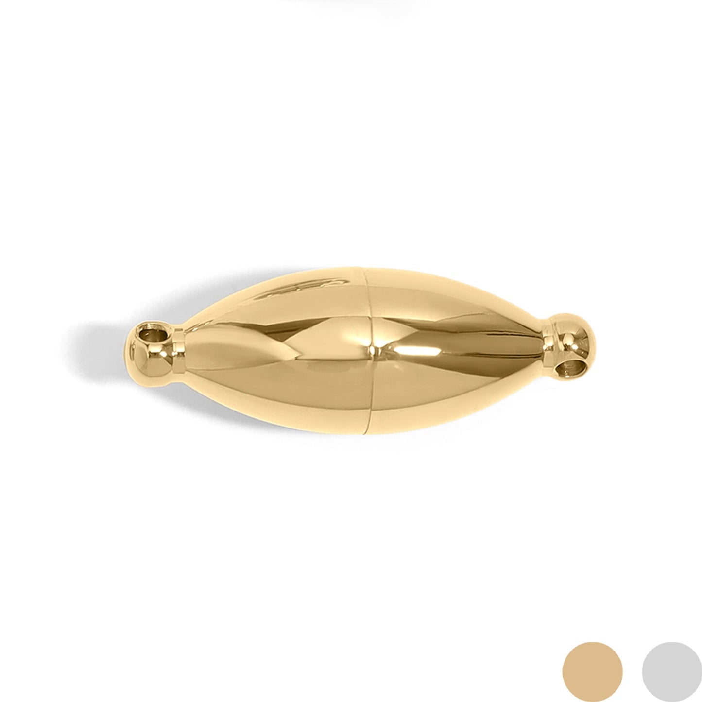 18K Gold PVD Stainless Steel Oval Magnetic Clasp / SBB0331