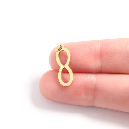 18K Gold PVD Stainless Steel Infinity Charm / PDL0008