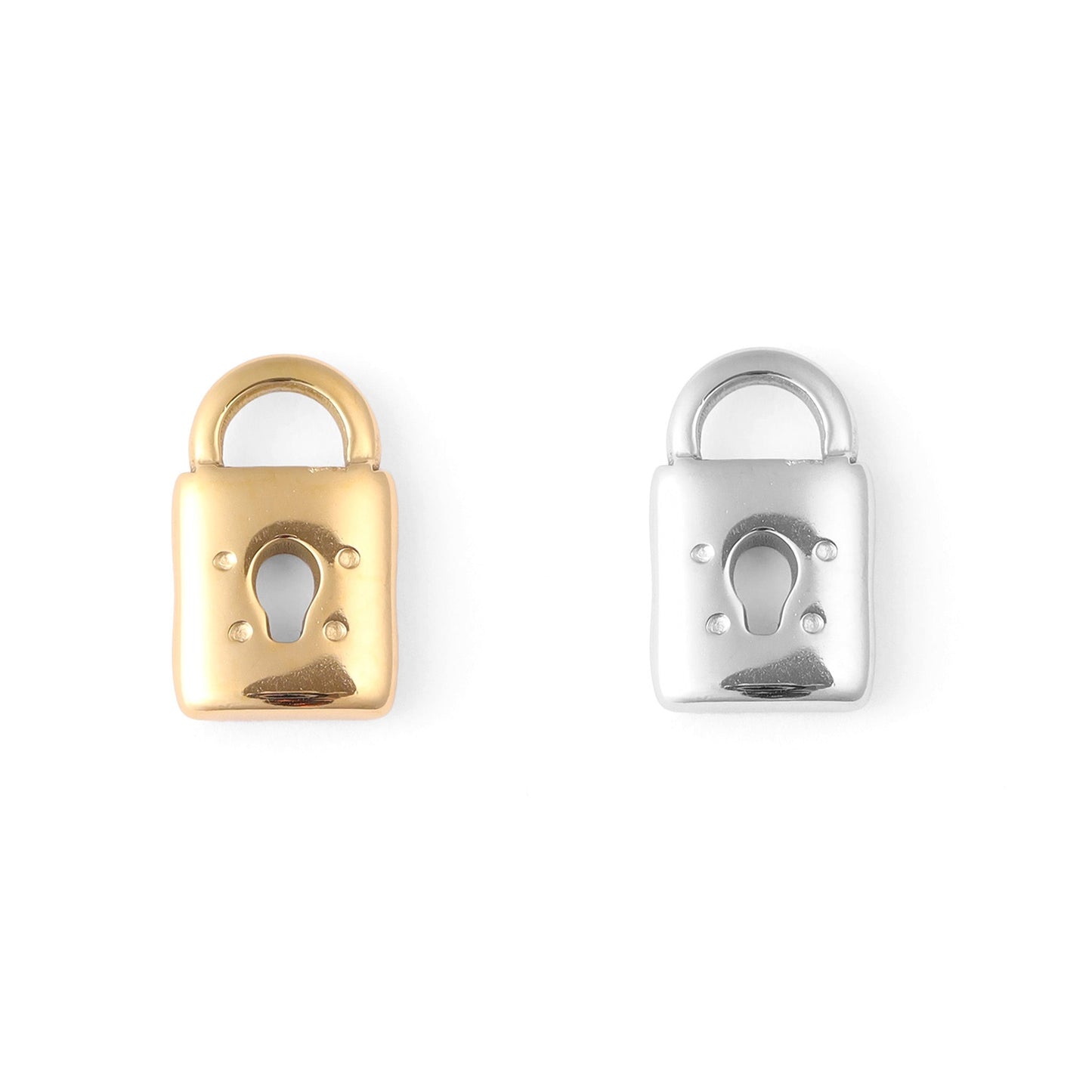 18K Gold PVD Stainless Steel Padlock Charm / PDL0012