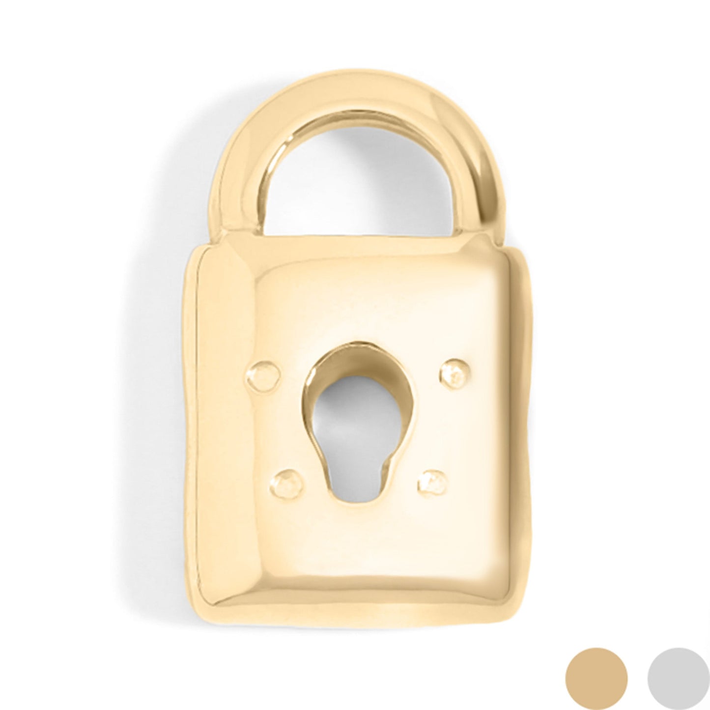 18K Gold PVD Stainless Steel Padlock Charm / PDL0012