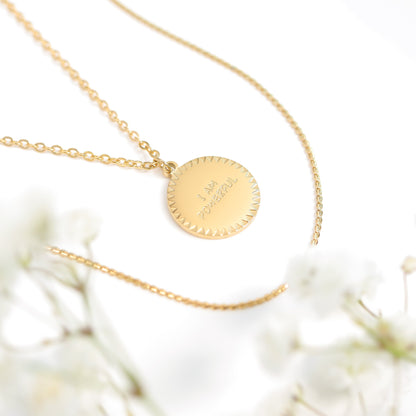 18K Gold PVD Stainless Steel "I Am Powerful" Charm / PDL0015