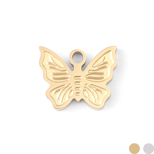 18K Gold PVD Stainless Steel Dainty Butterfly Charm / PDL0025