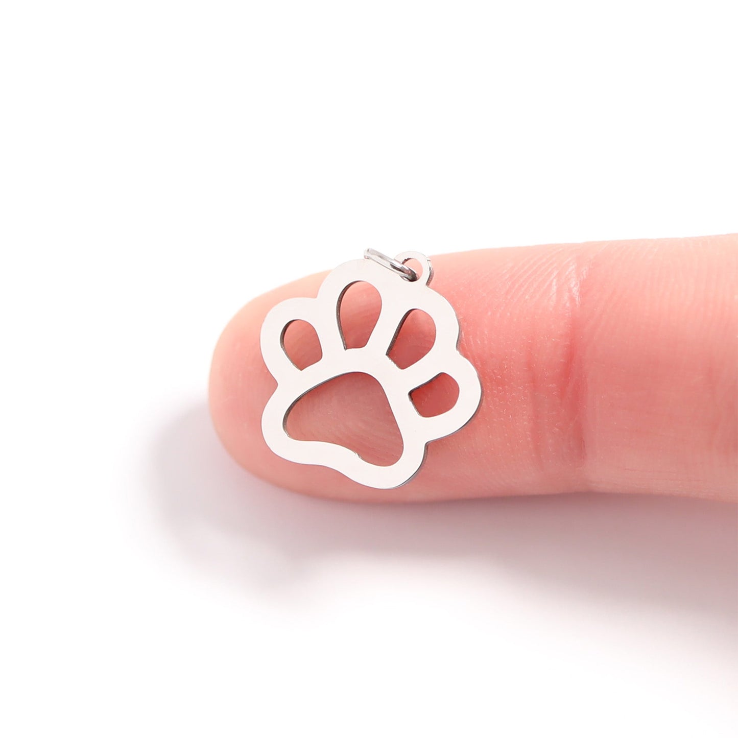 18K Gold PVD Stainless Steel Paw Print Charm / PDL0031
