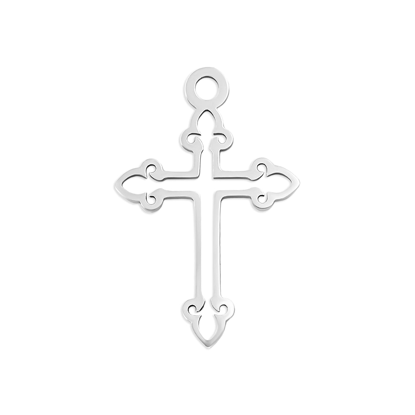 18K Gold PVD Stainless Steel Cross Charm / PDL0033