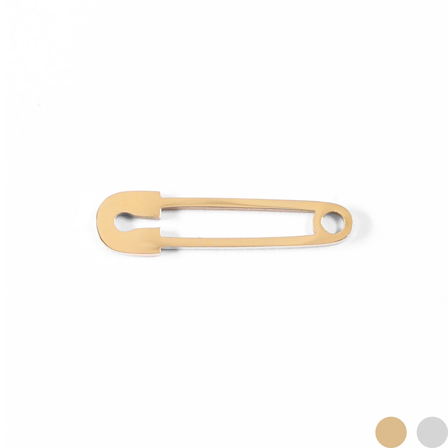 18K Gold PVD Stainless Steel Safety Pin Charm / PDL0035