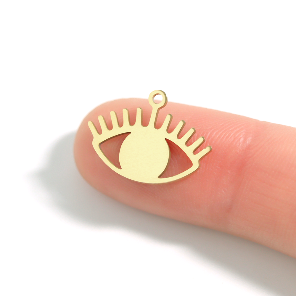 18K Gold PVD Stainless Steel Evil Eye Charm / PDL0039