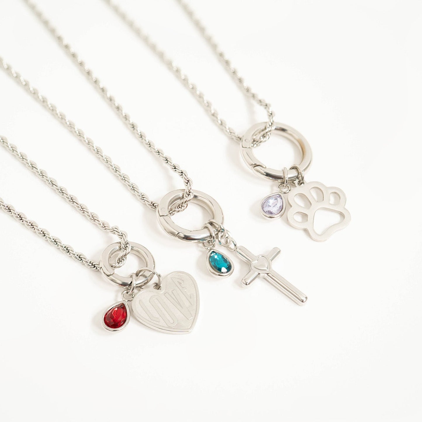 18K Gold PVD Stainless Steel Mini Circle Carabiner Clasp / ENC0031