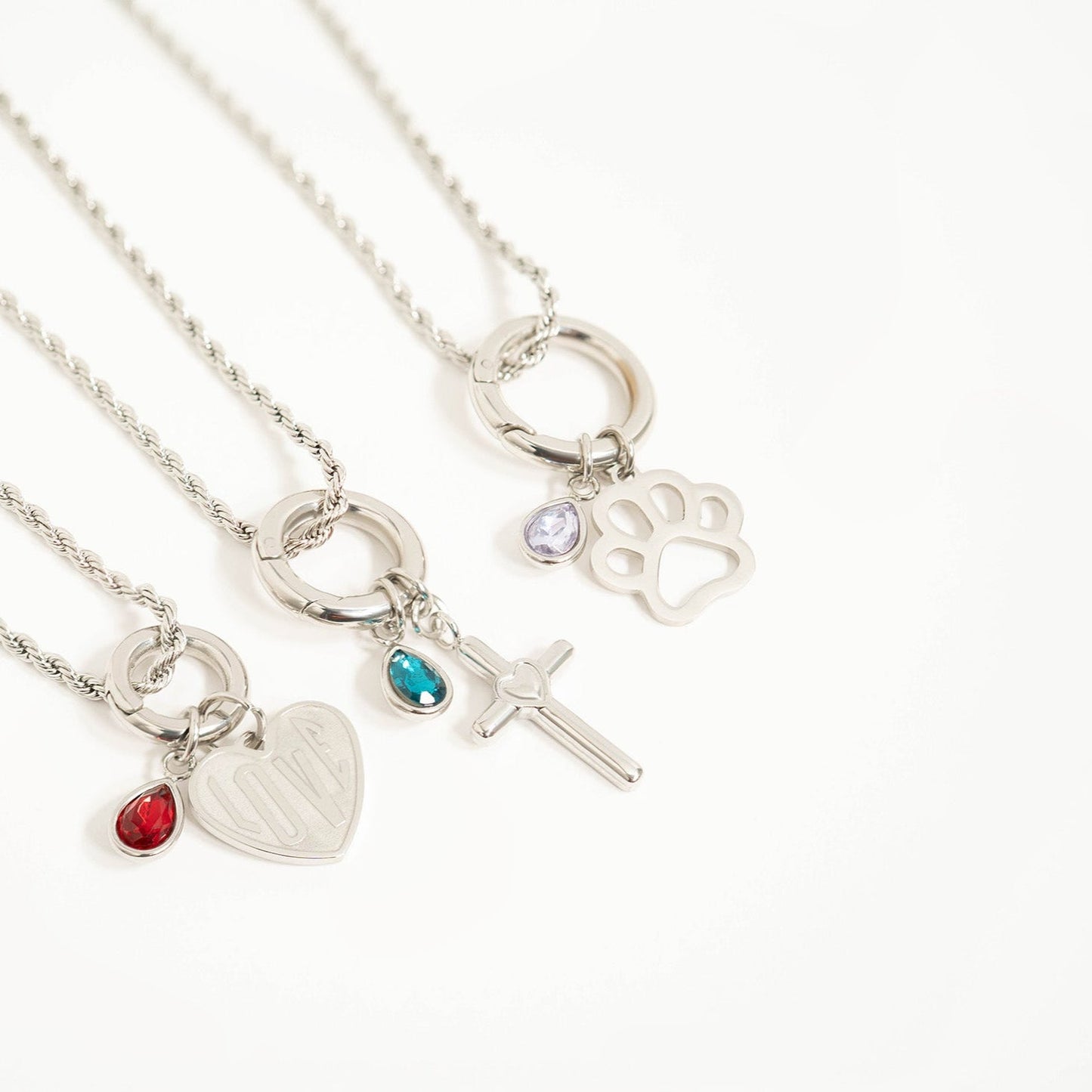 18K Gold PVD Stainless Steel Paw Print Charm / PDL0031