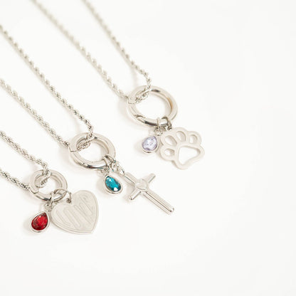 18K Gold PVD Stainless Steel Paw Print Charm / PDL0031