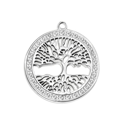 18K Gold PVD Stainless Steel Tree of Life Charm / PDL0061