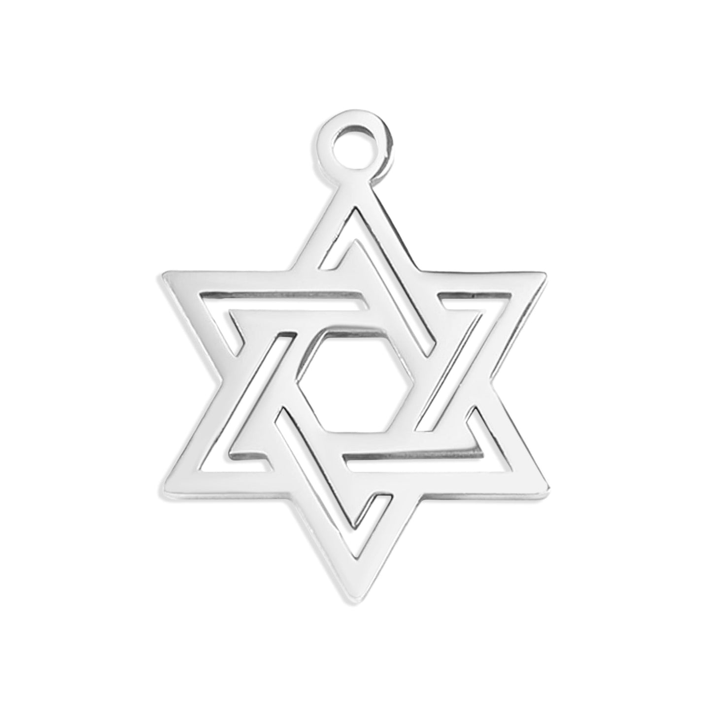 18K Gold PVD Stainless Steel Star of David Charm / PDL0081