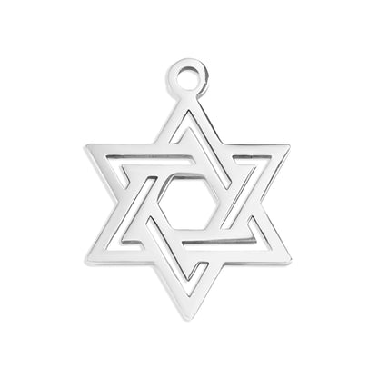 18K Gold PVD Stainless Steel Star of David Charm / PDL0081