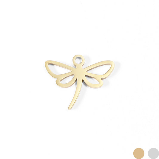 18K Gold PVD Stainless Steel Dainty Dragonfly Charm / PDL0091